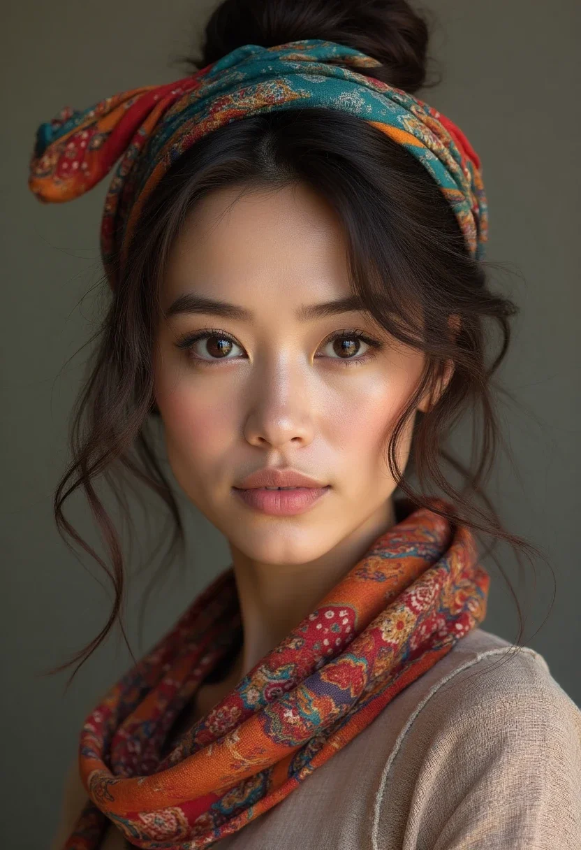 14. Effortless Scarf Updo