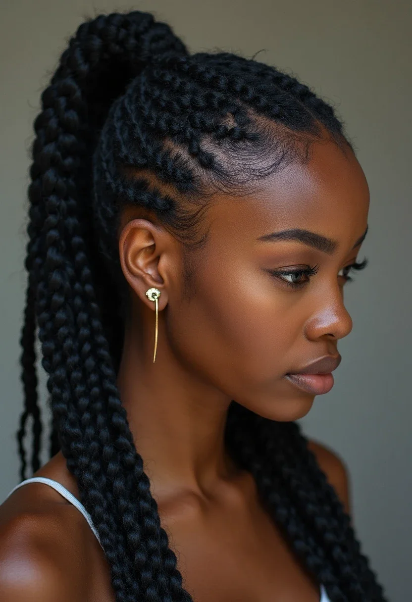 14. Cornrow Ponytail