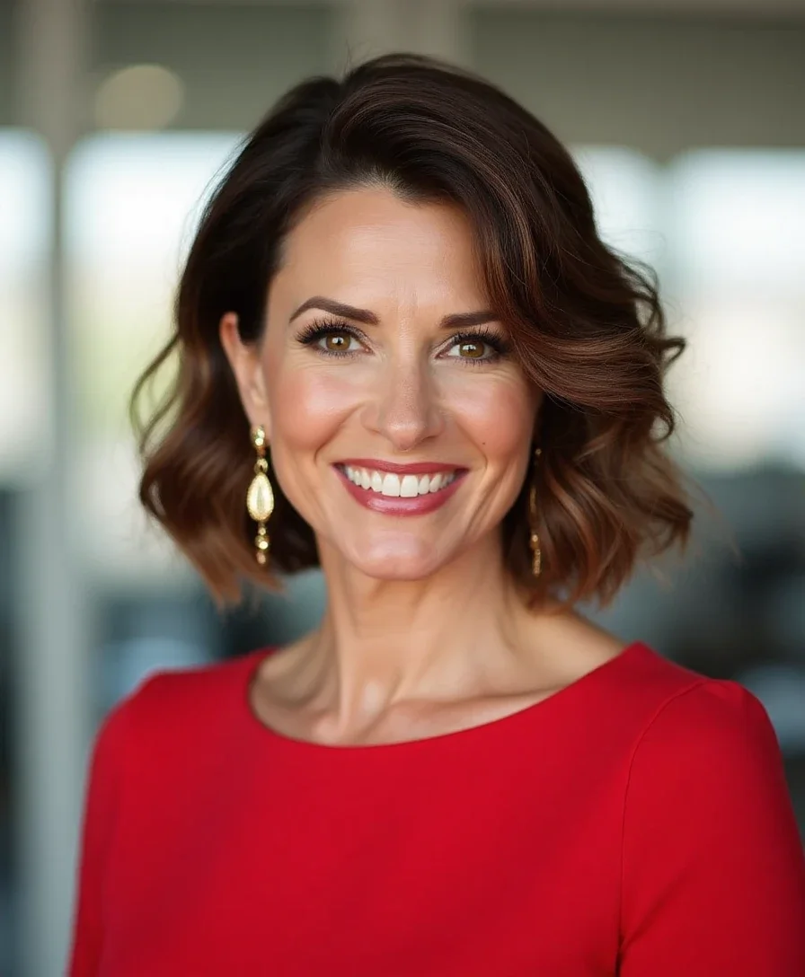 15. Asymmetrical Bob with Curls