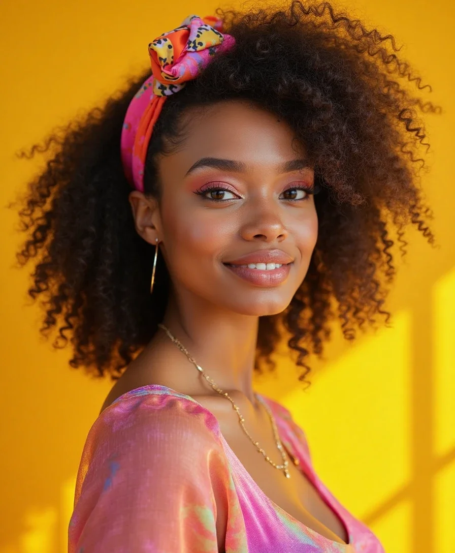15. The Curly Headband Look