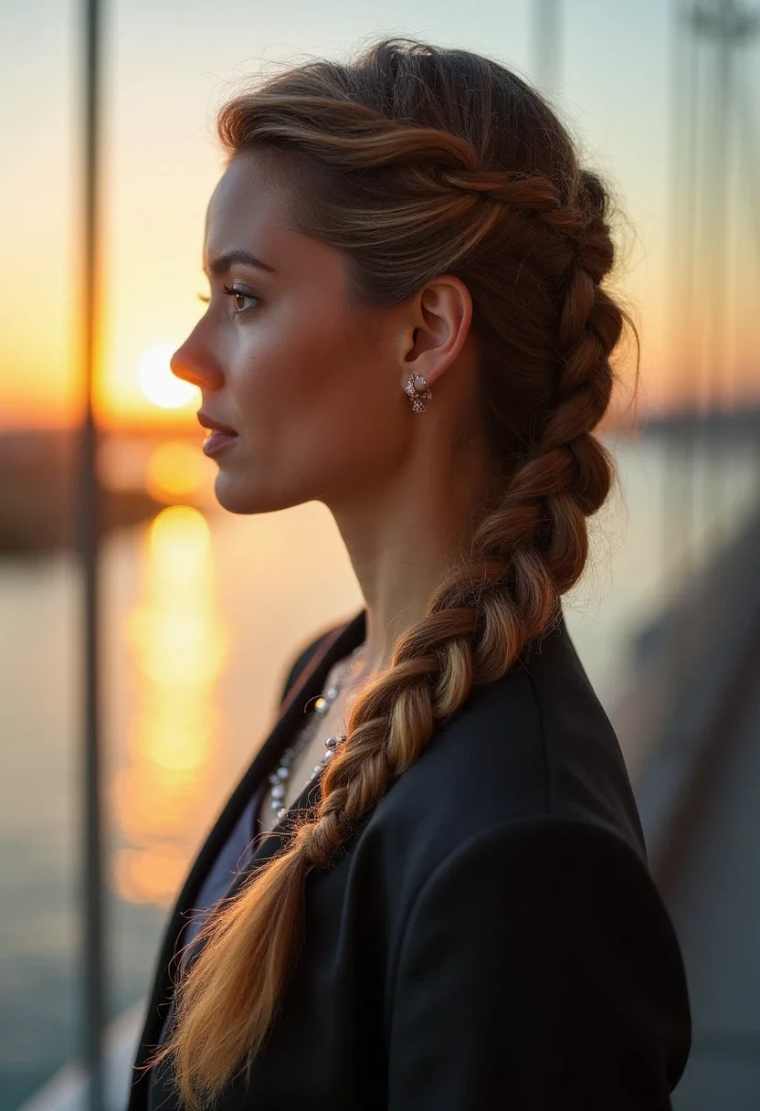 15. Fishtail Braid with Metallic Threads