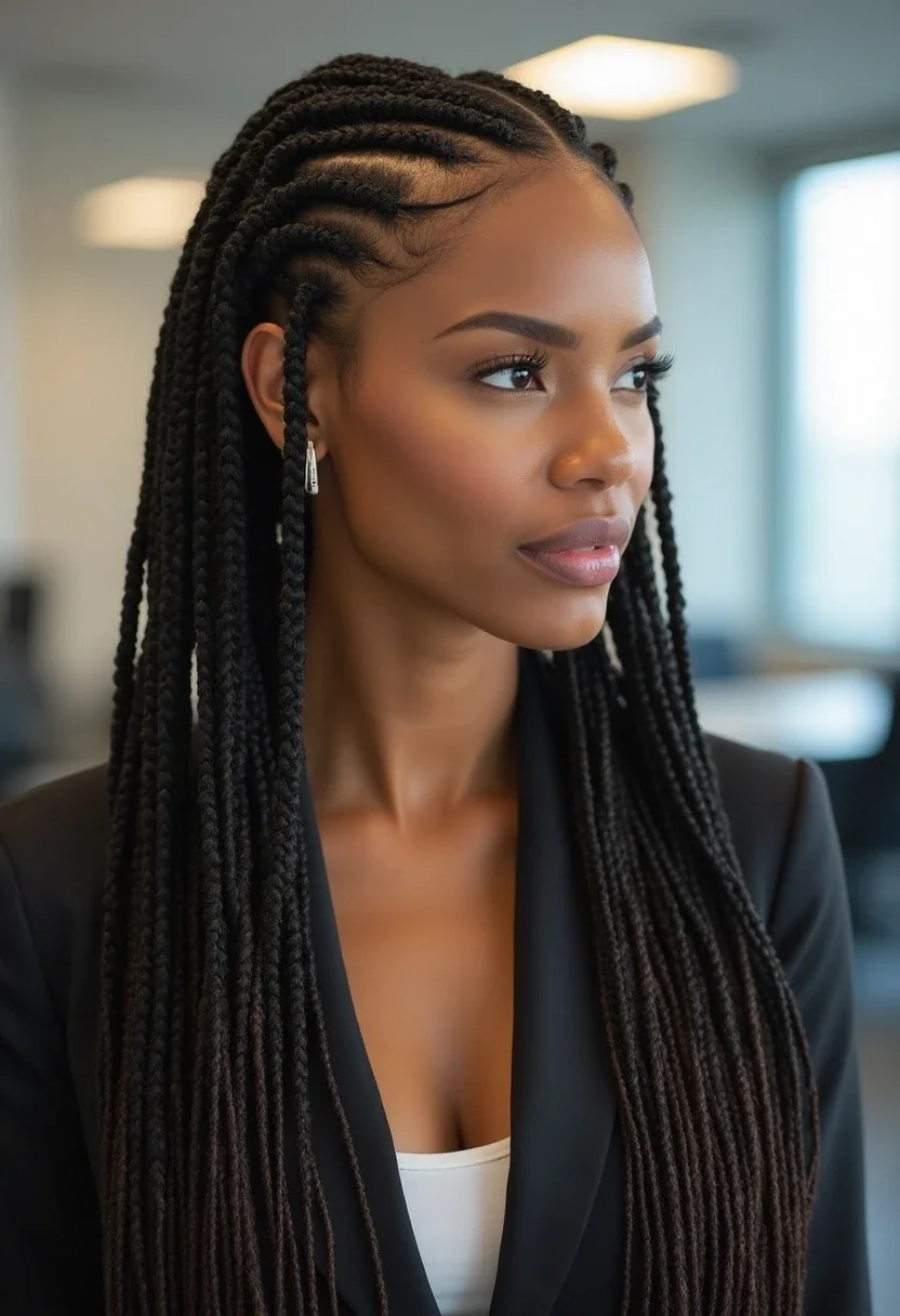 15. Cornrows with a Twist