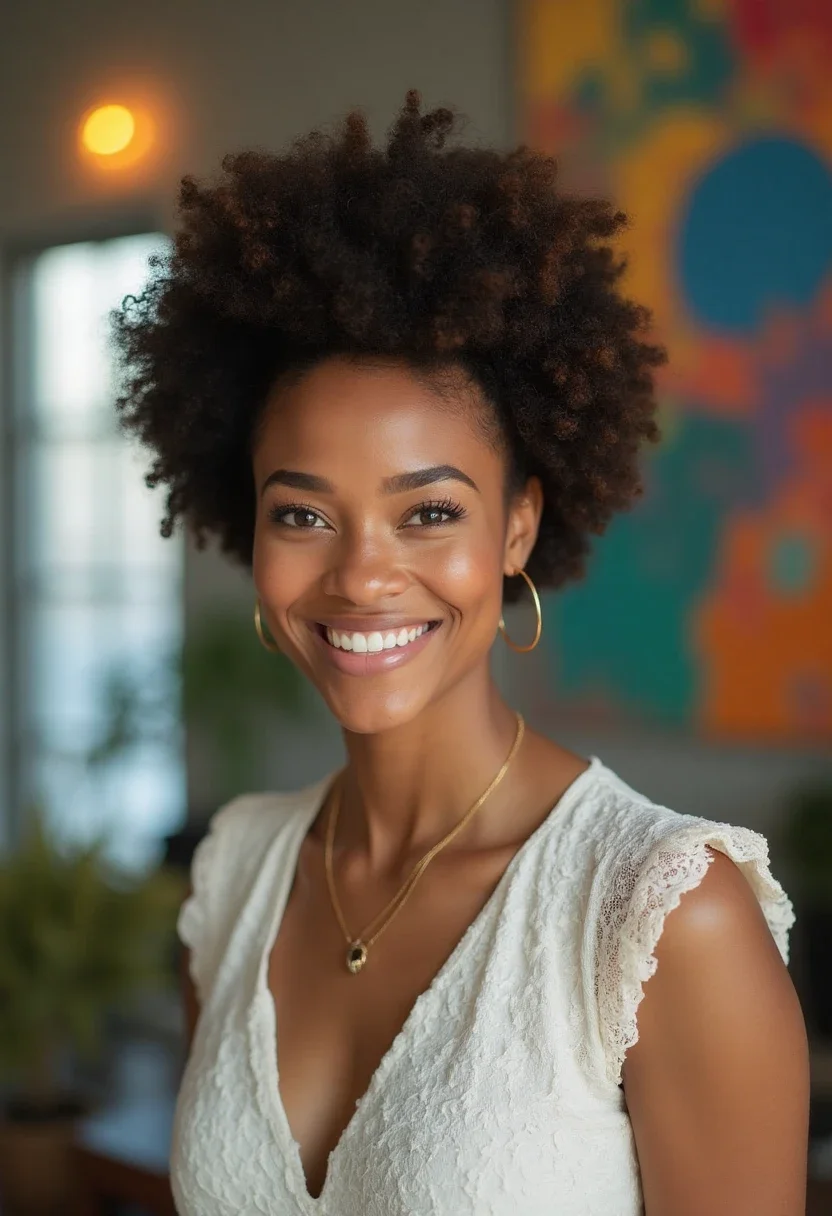 15. Natural Afro Puff