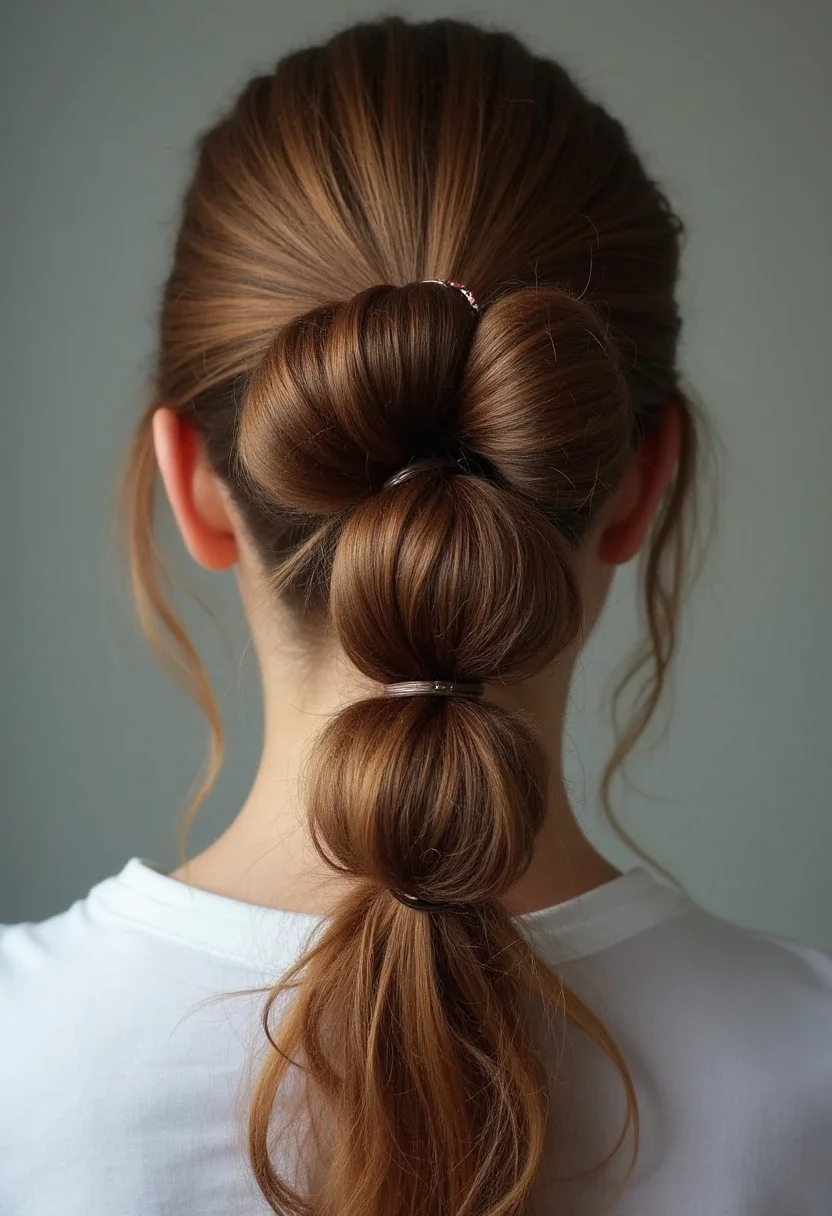 15. Cute Bubble Ponytail