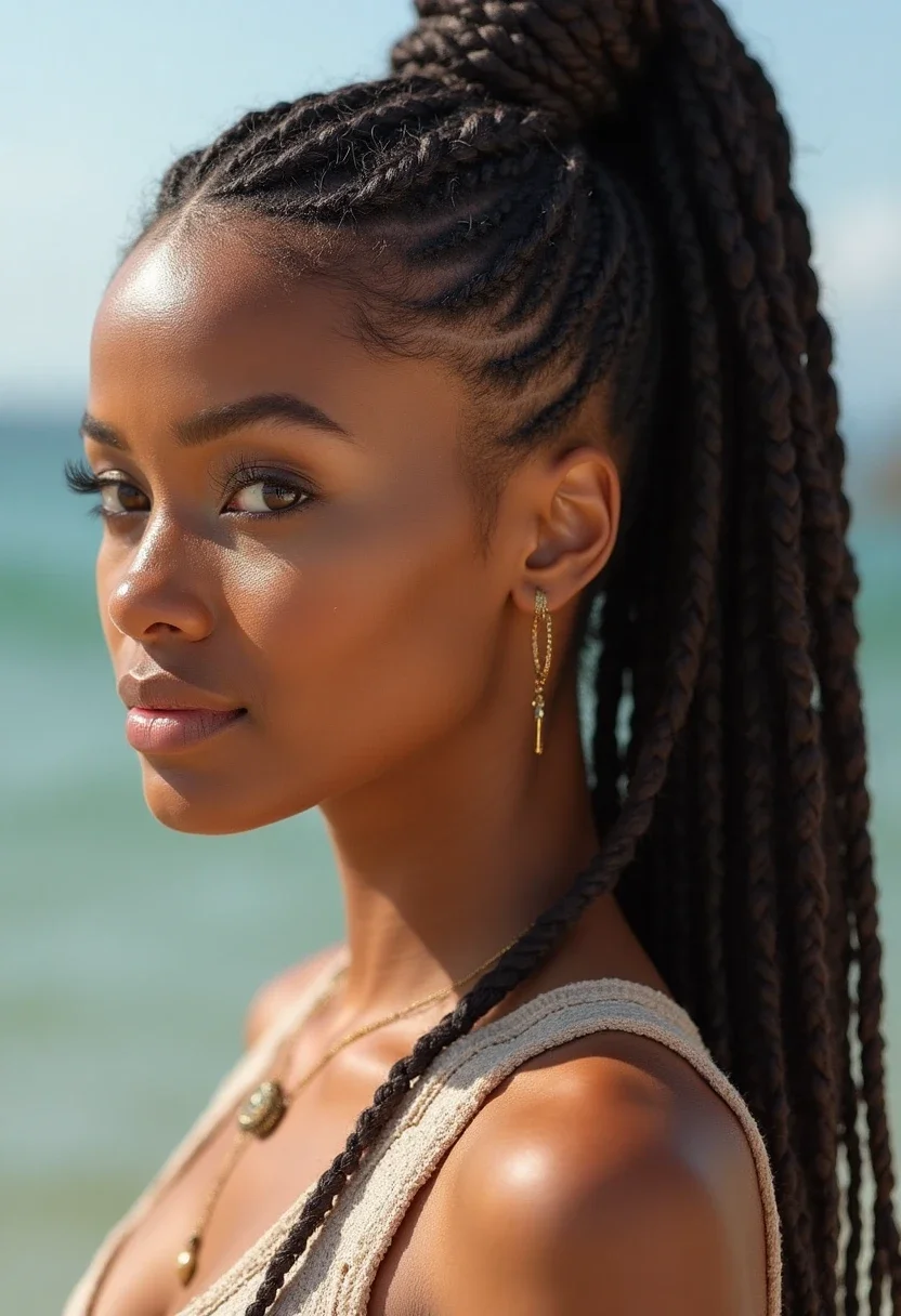 15. Knotless Braided Ponytail