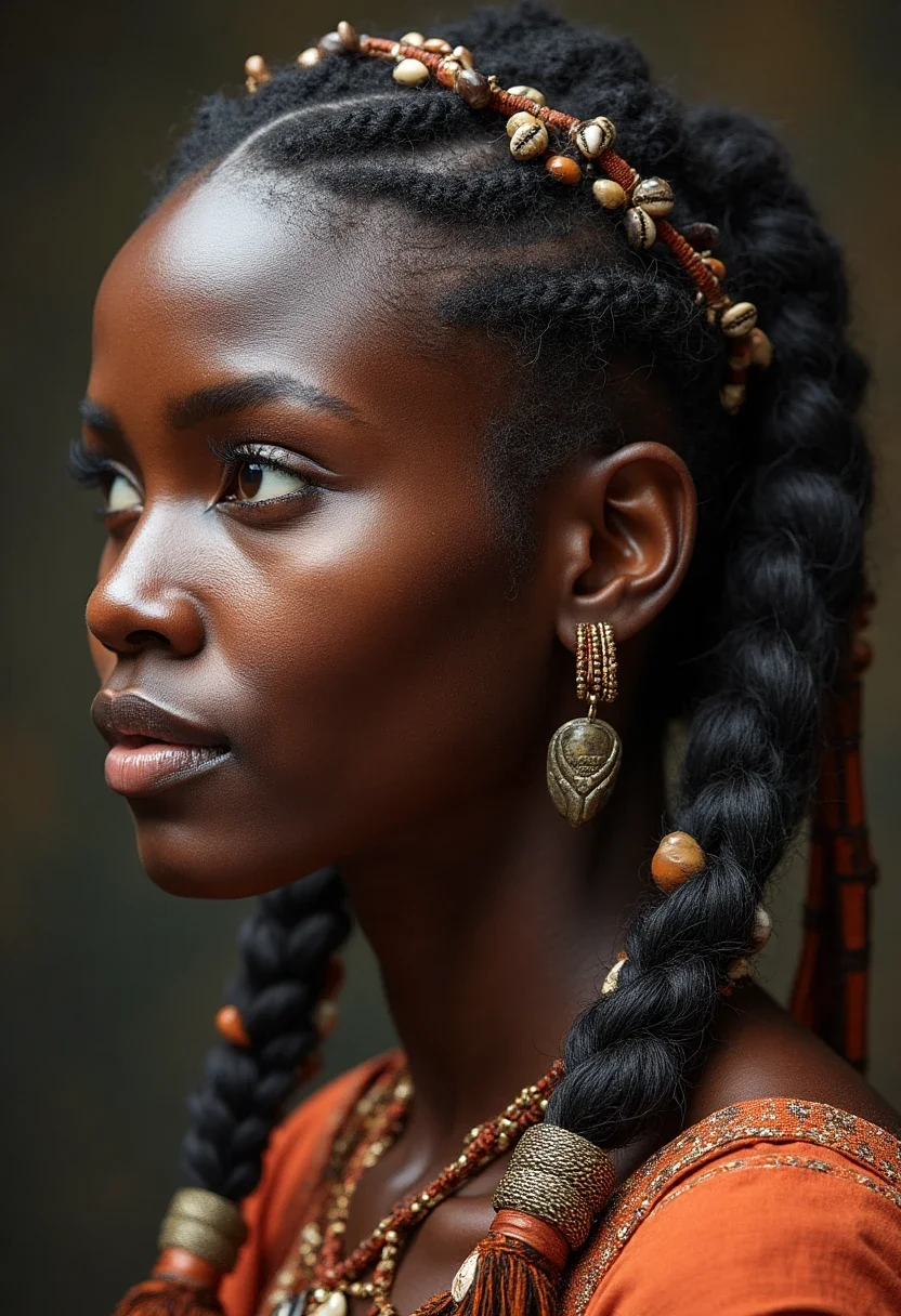 15. Fulani Braids with Accessories