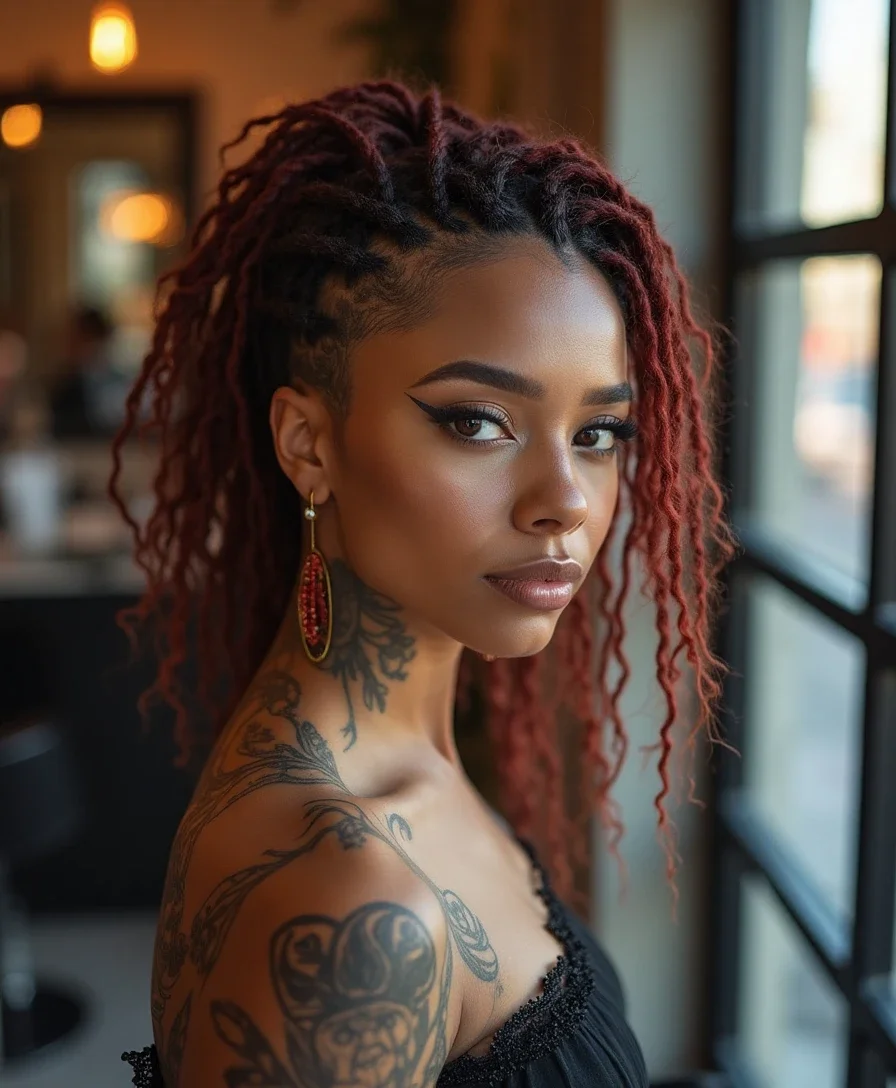 3. Rasta Braids with Undercut