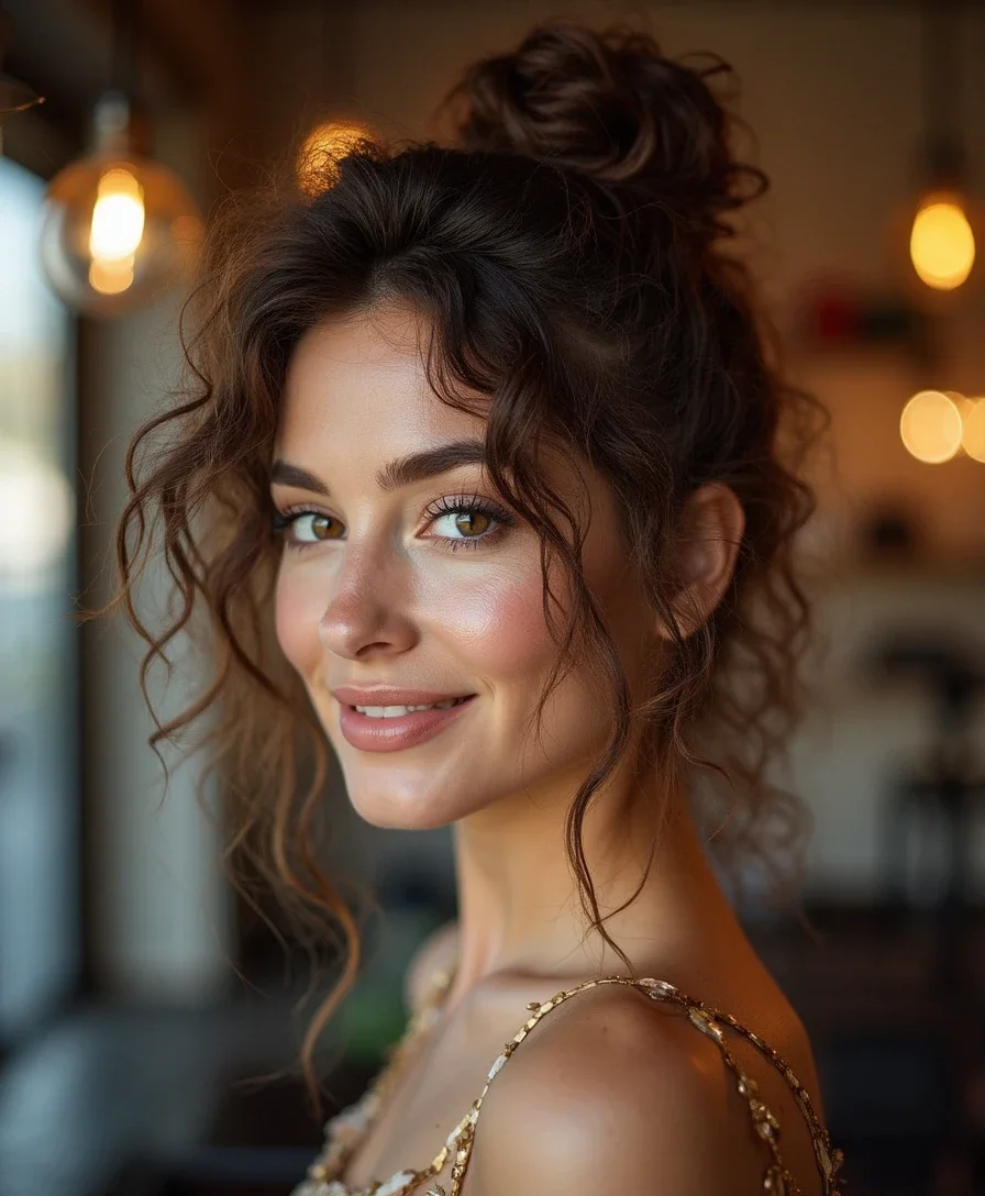 3. Messy Top Knot