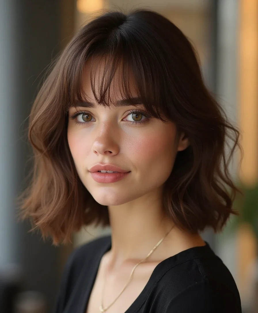 3. Side-Swept Bangs