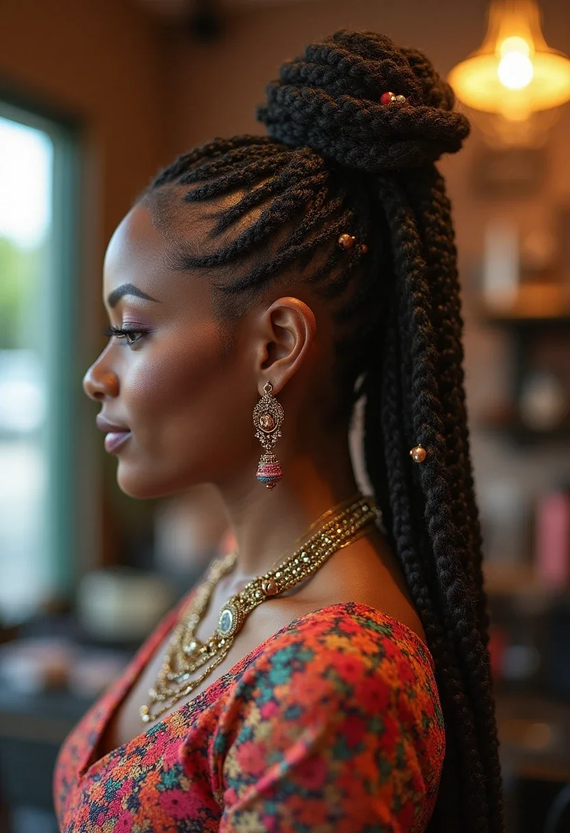 3. Cornrows with Beads