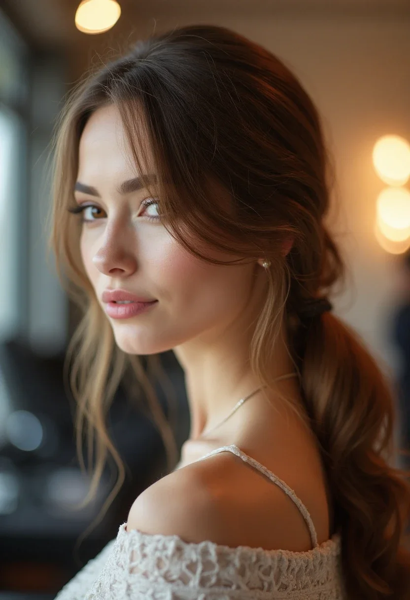 3. Sleek Low Ponytail