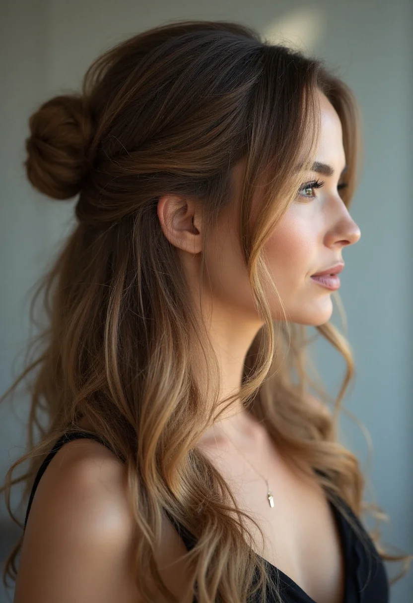 3. Half-Up Bun