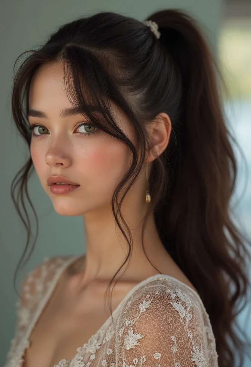 3. Half-Up Ponytail