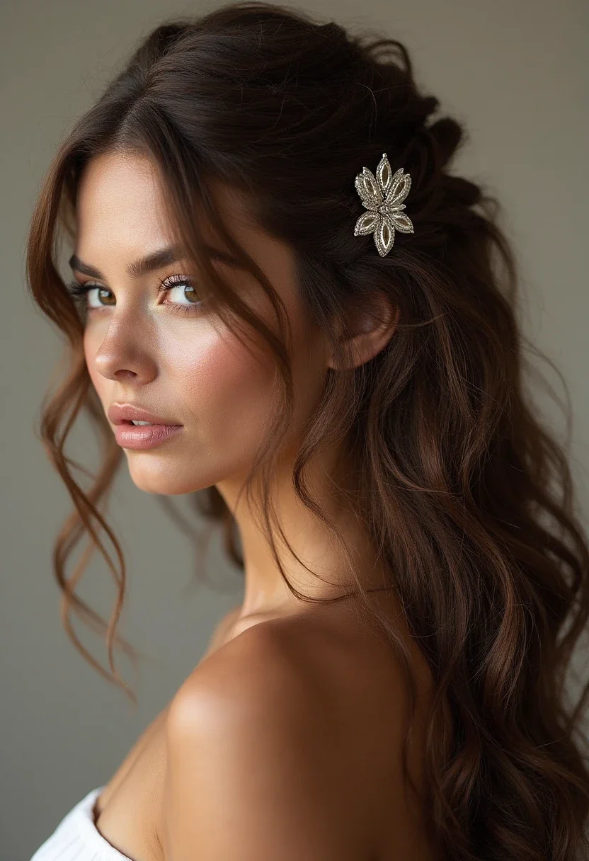 3. Half-Up Half-Down Elegance