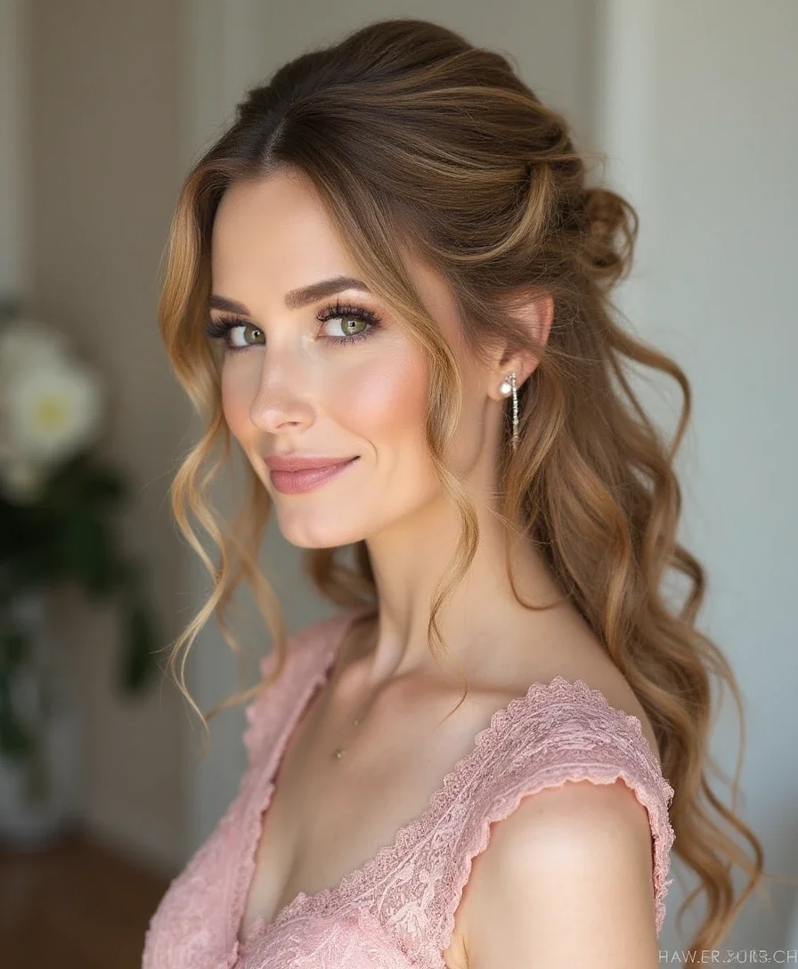 4. Romantic Half-Up, Half-Down