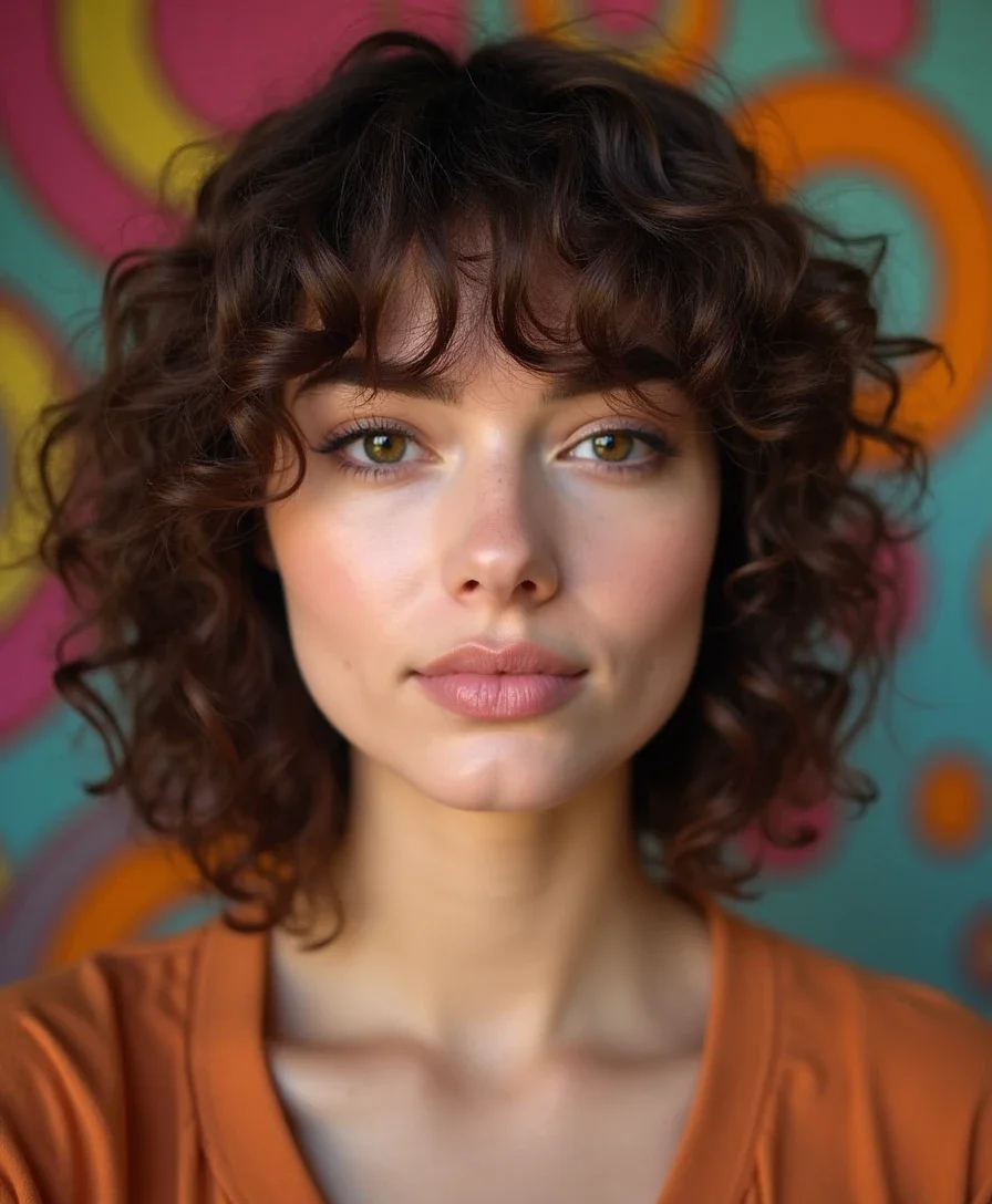4. Curly Bangs