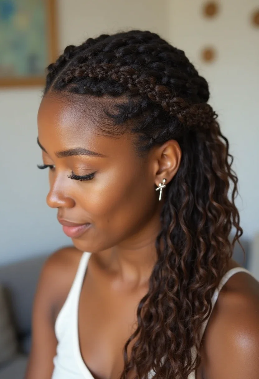 4. Halo Cornrow Braid