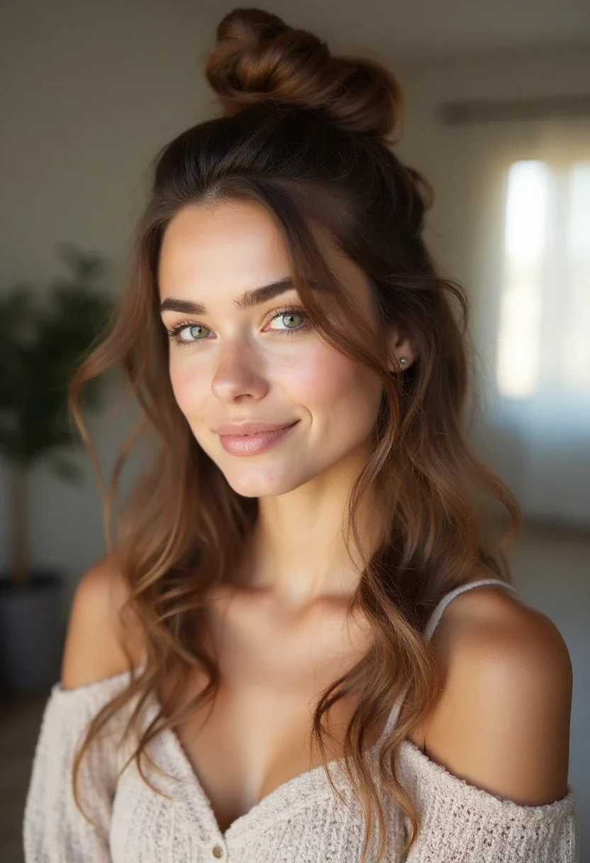 4. Half-Up Top Knot