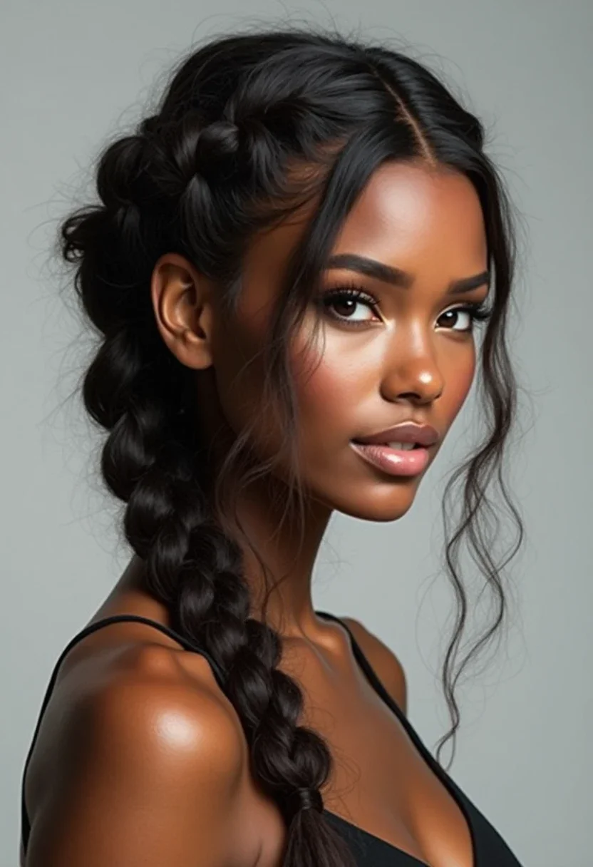 4. Medium Knotless Braids