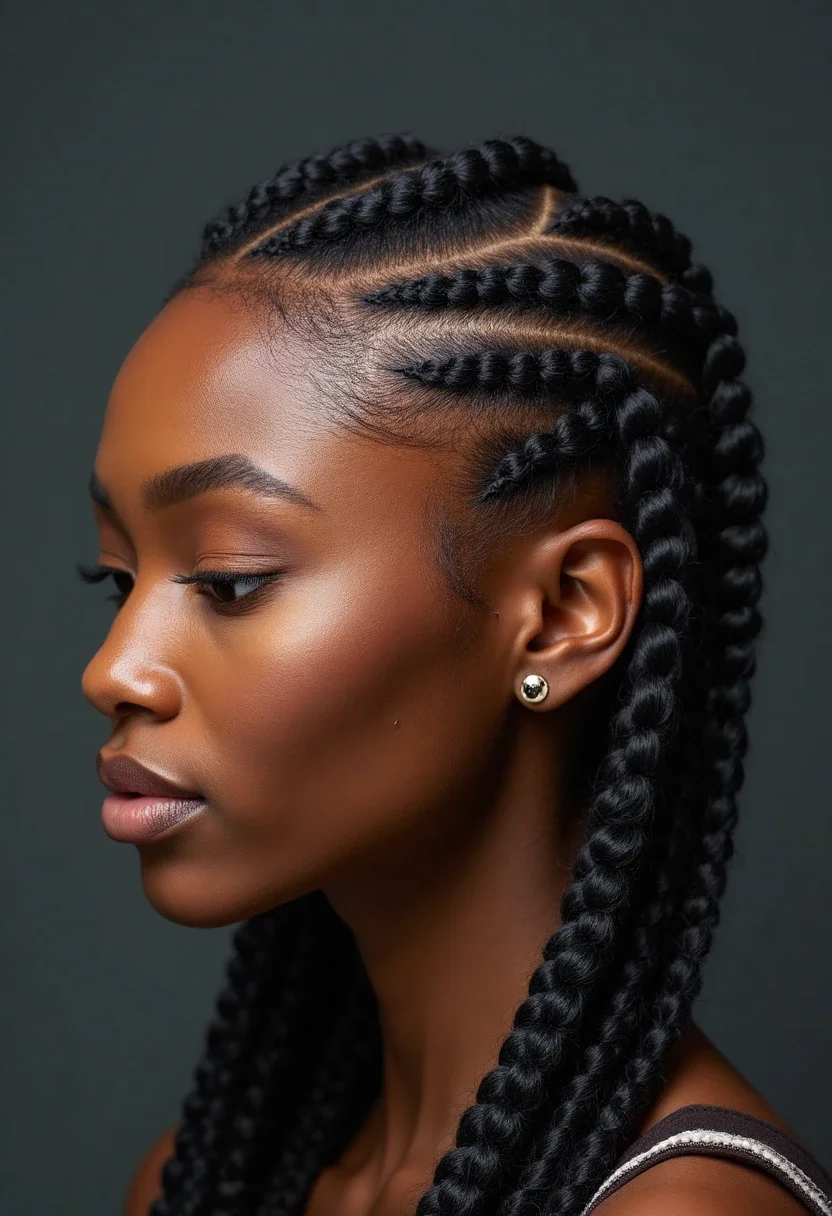 4. Triangle Part Box Braids