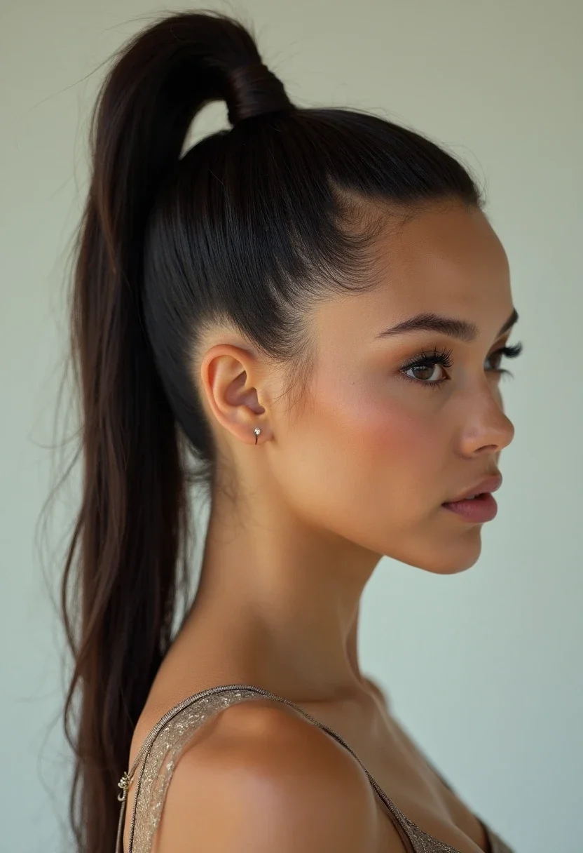 4. Sleek High Ponytail