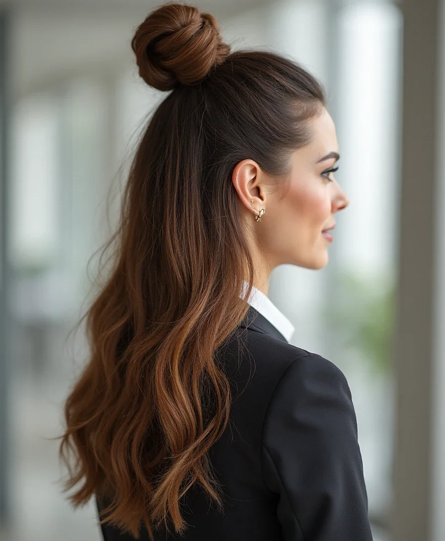 5. Half-Up Top Knot
