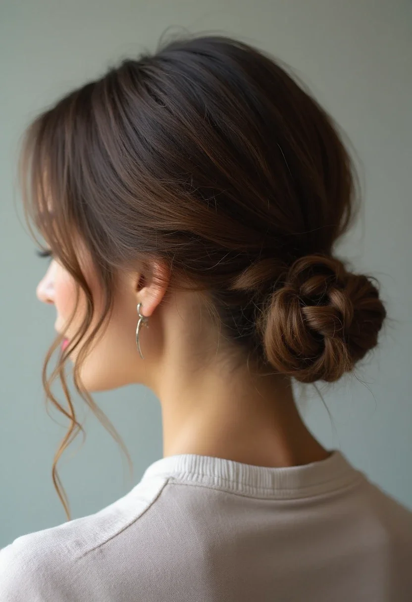 5. Twisted Low Bun