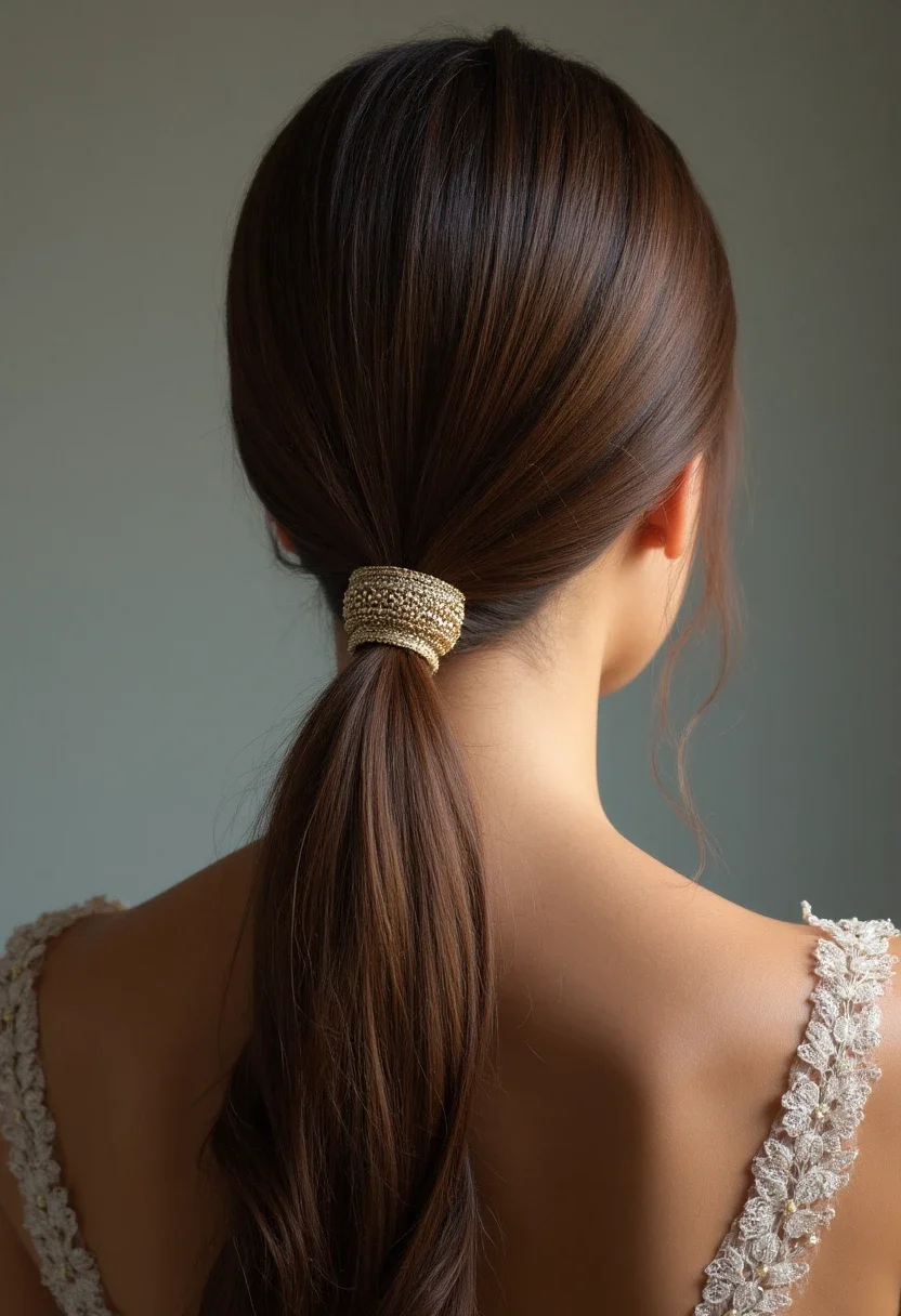 5. Sleek Low Ponytail