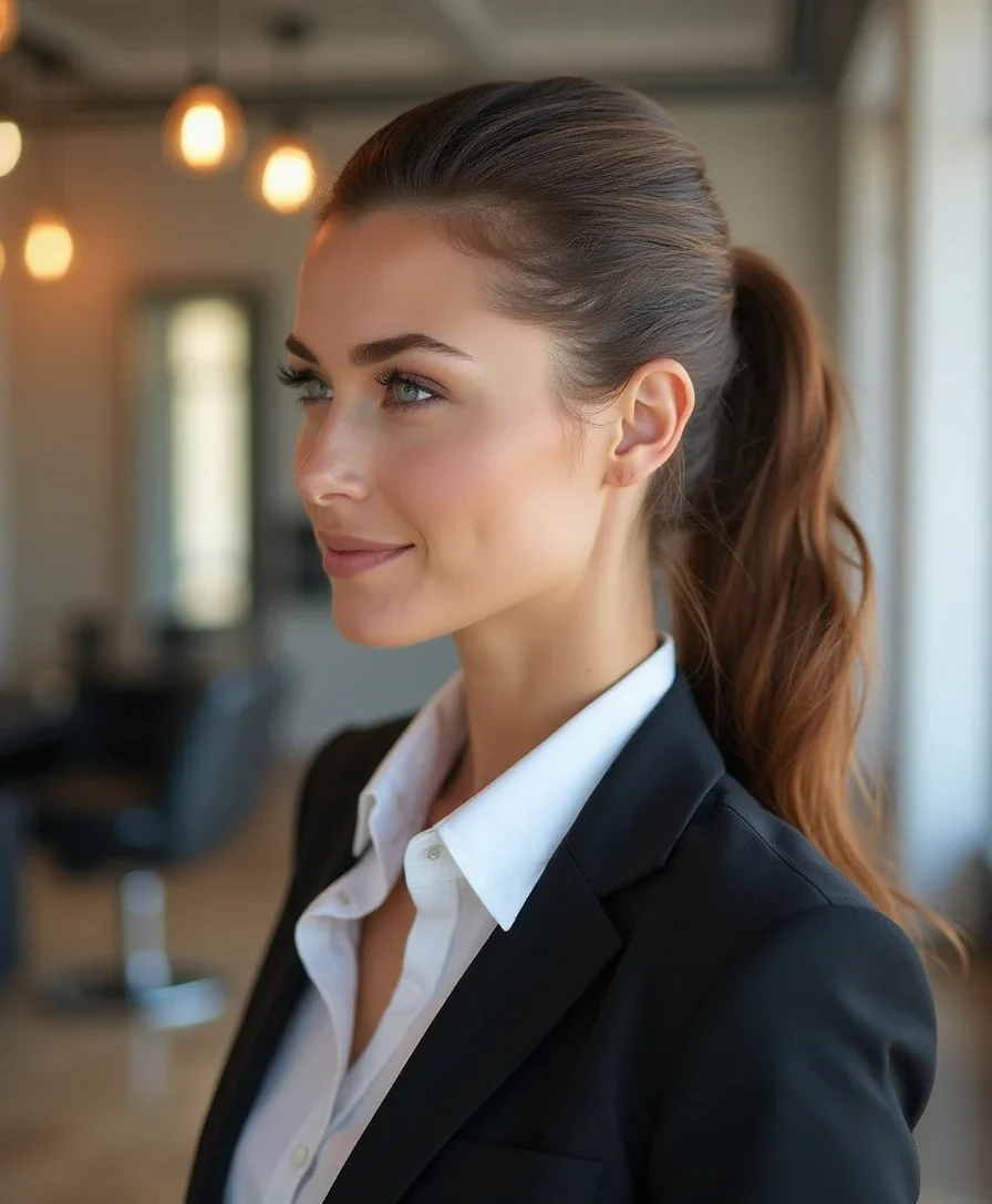 6. Sleek Low Ponytail