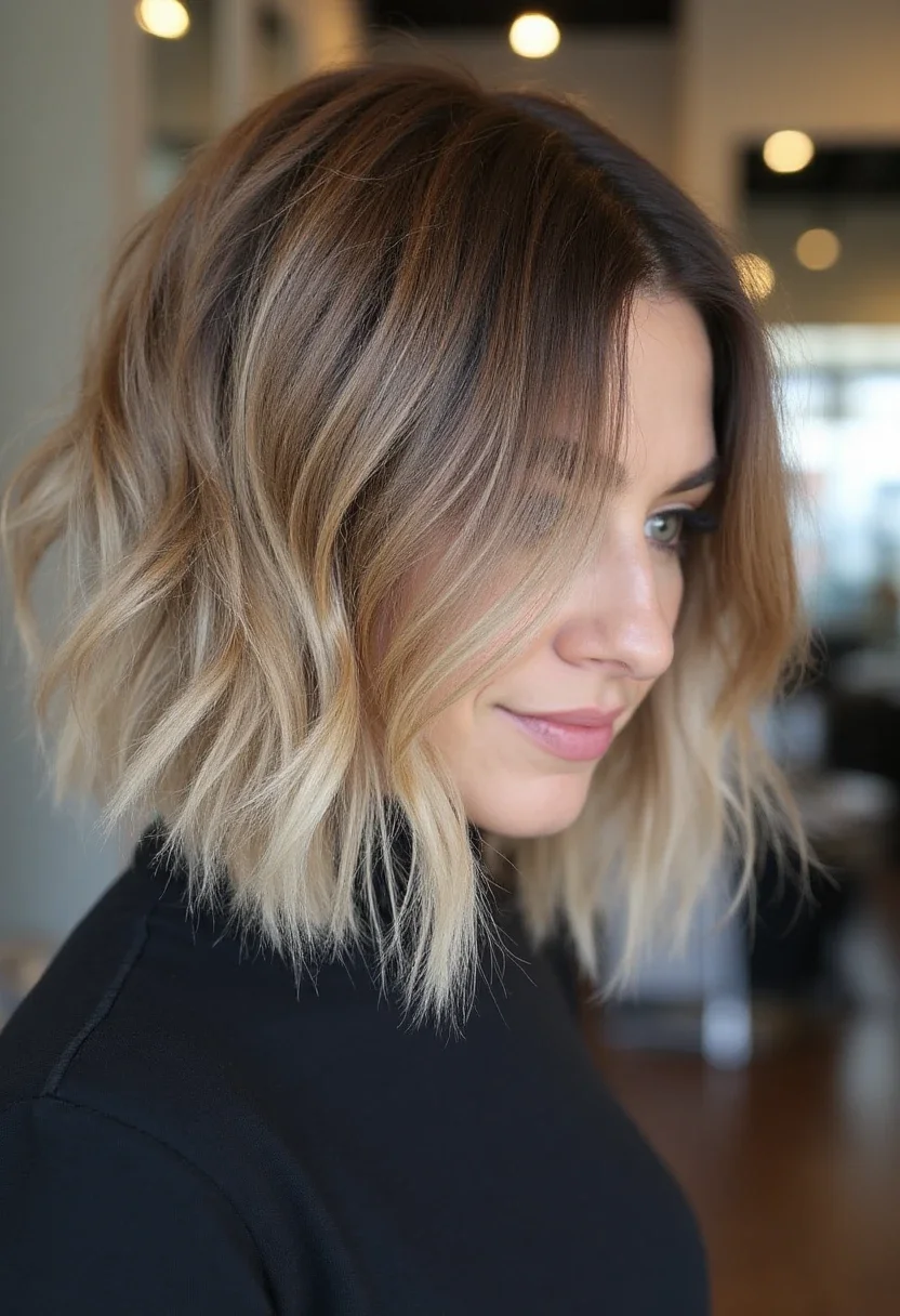 6. Layered Choppy Bob