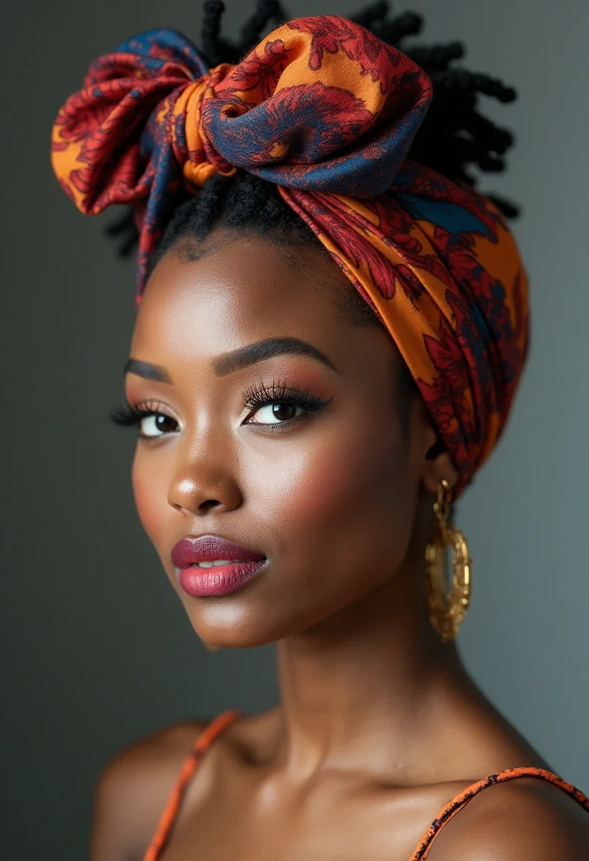 6. Locs with Headwrap