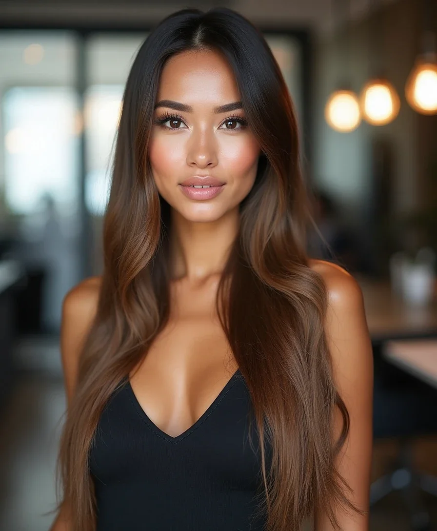 6. The Sleek Straight Look