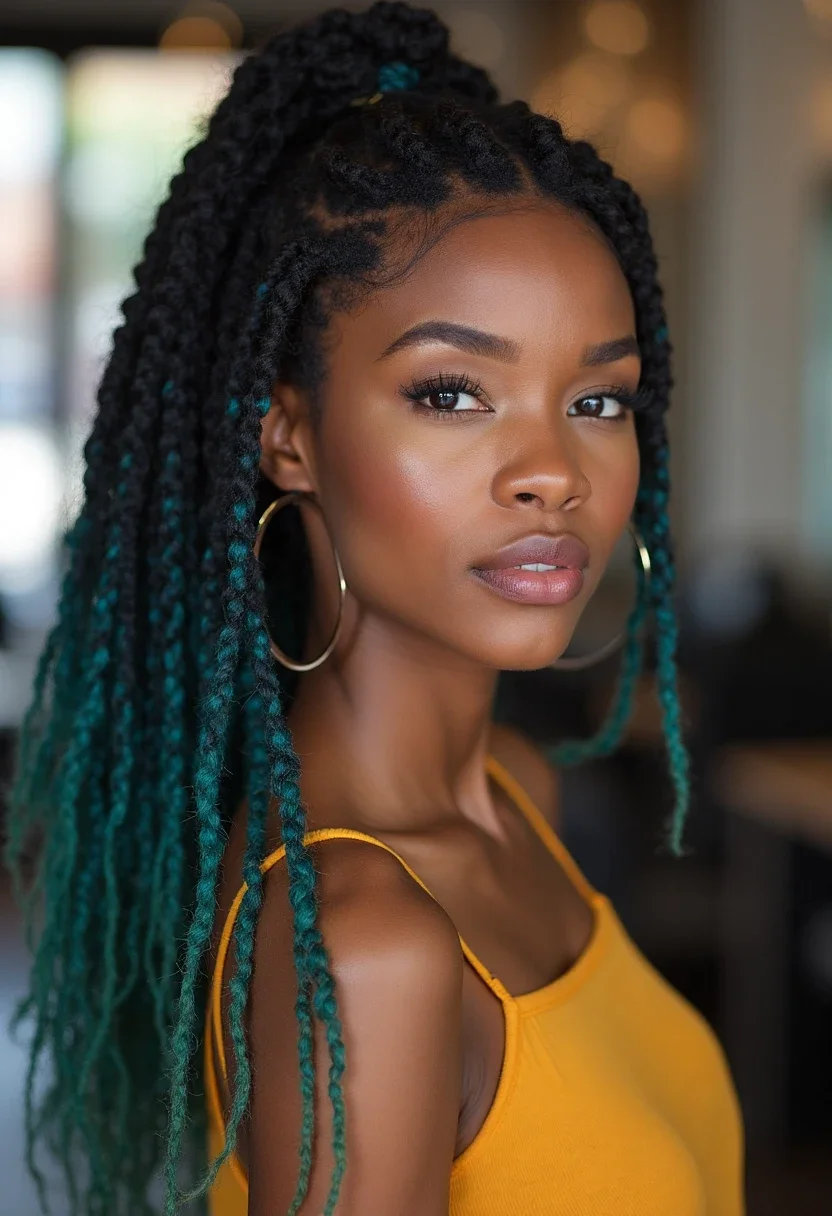 6. Colored Faux Locs