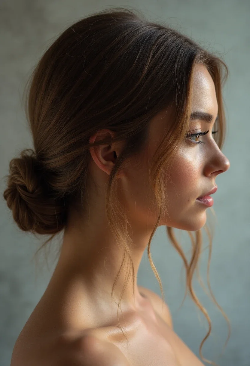 6. Elegant Low Chignon