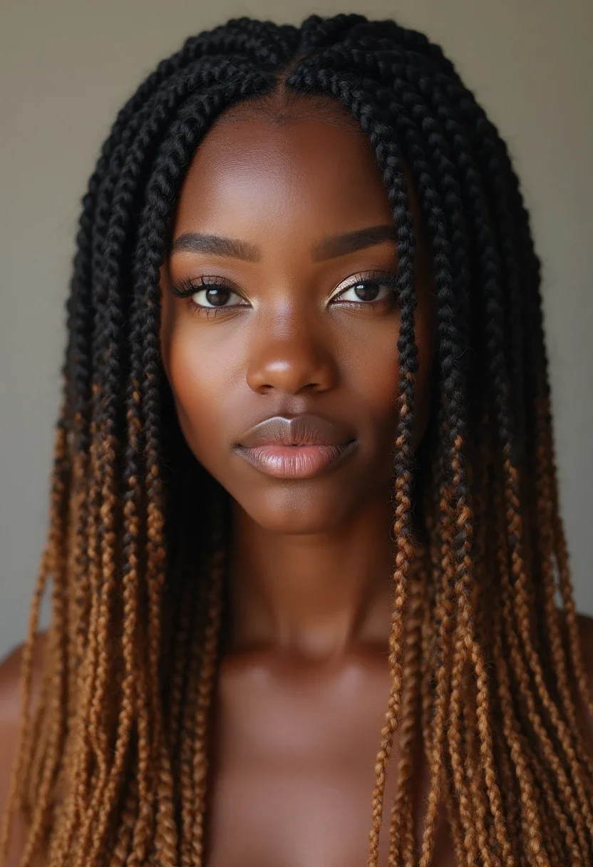 6. Ombre Box Braids
