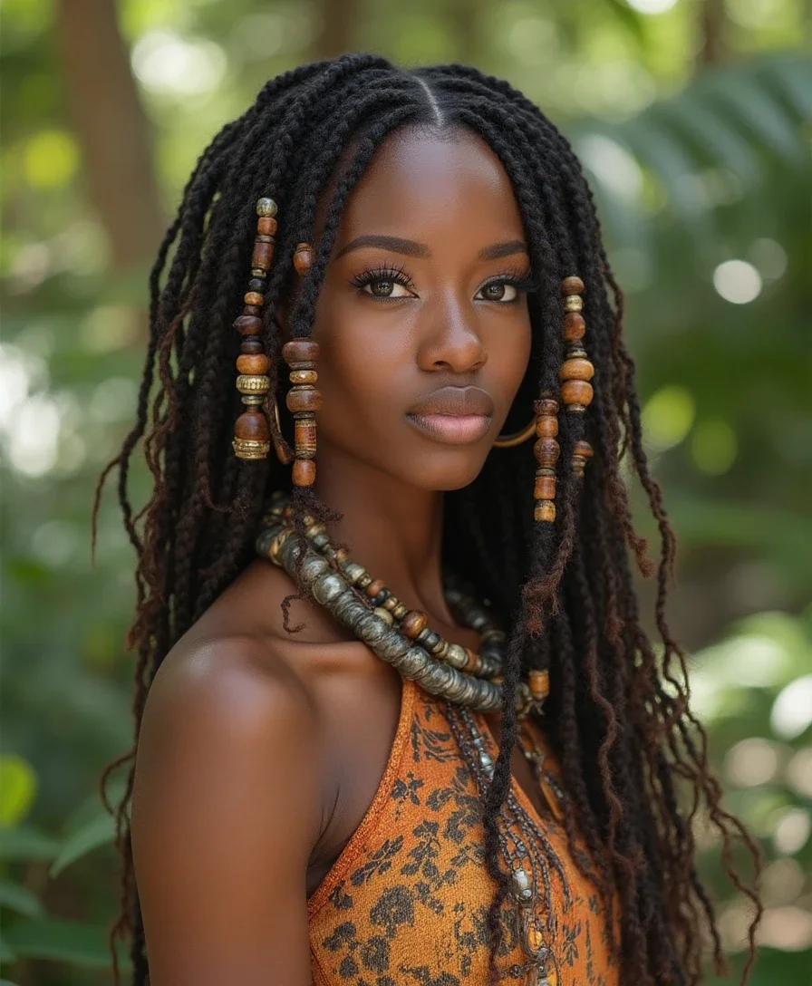 7. Rasta Braids with Beads