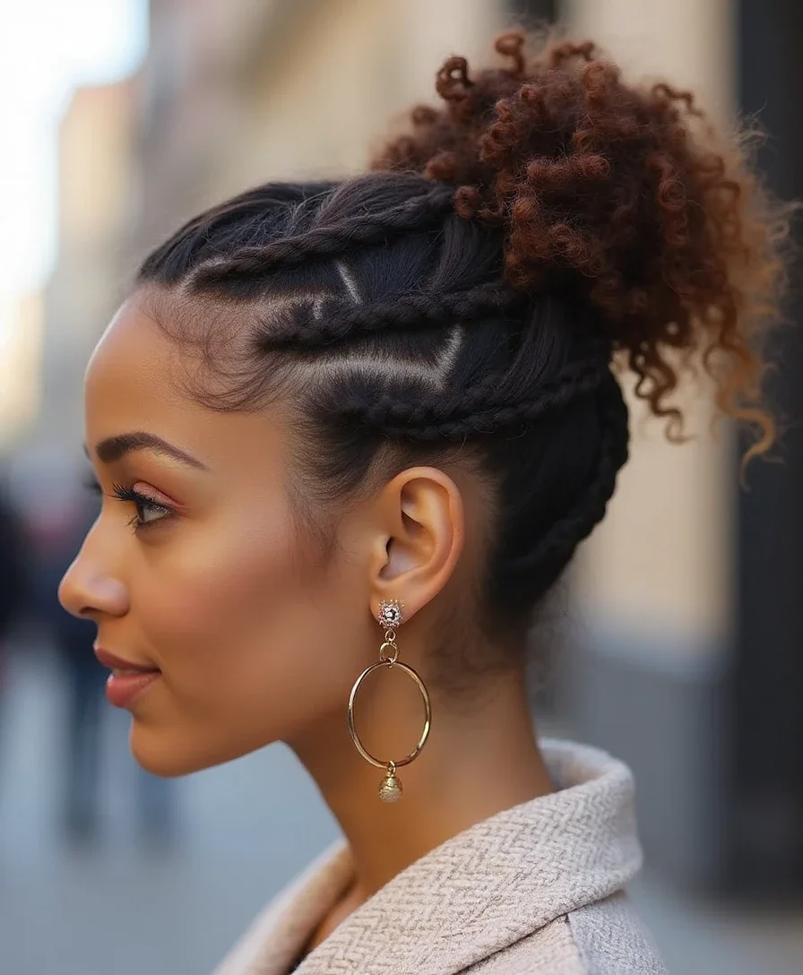 7. Flat Twist Updo