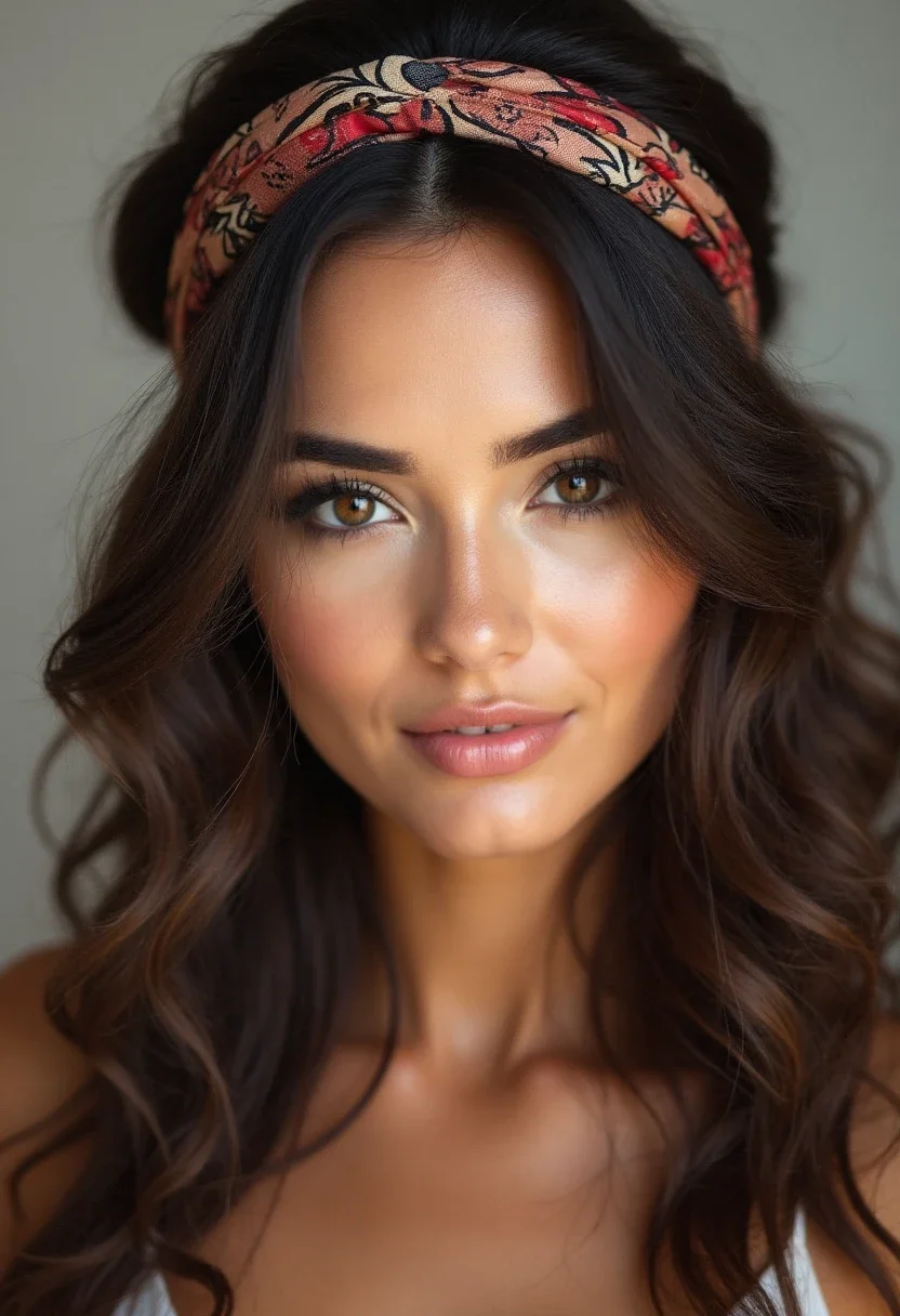 7. Loose Waves with a Headband