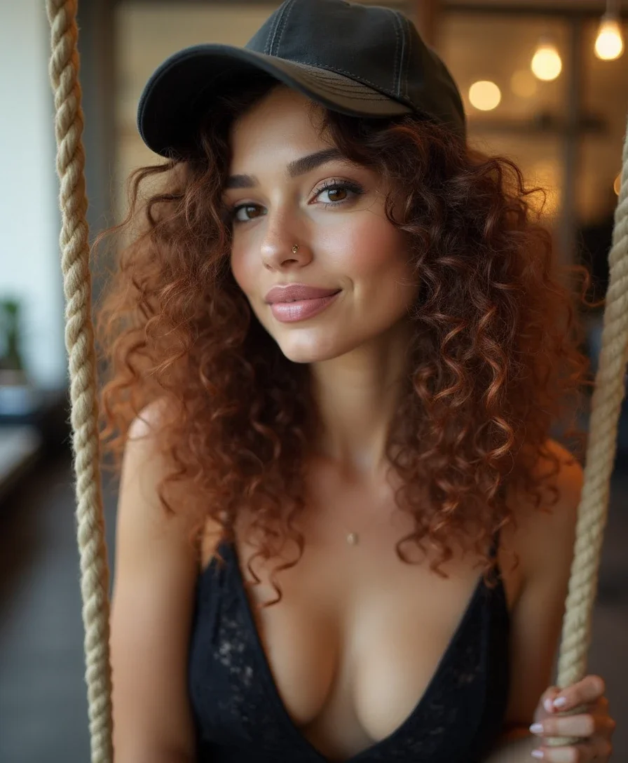 8. Curly Cap Cutie