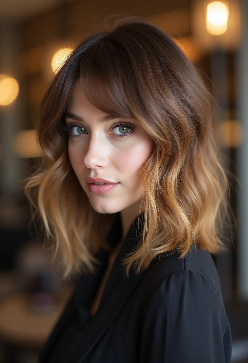 8. Long Choppy Bob