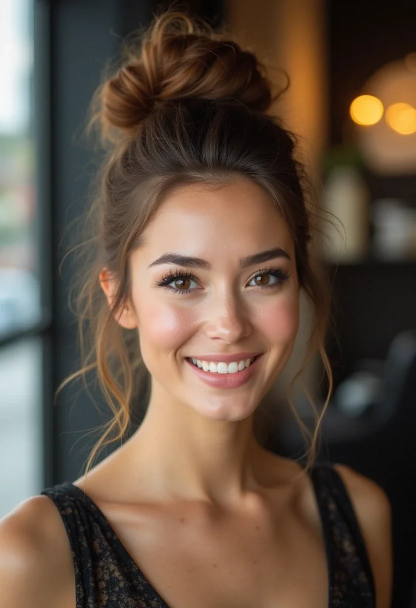 8. Voluminous Topknot