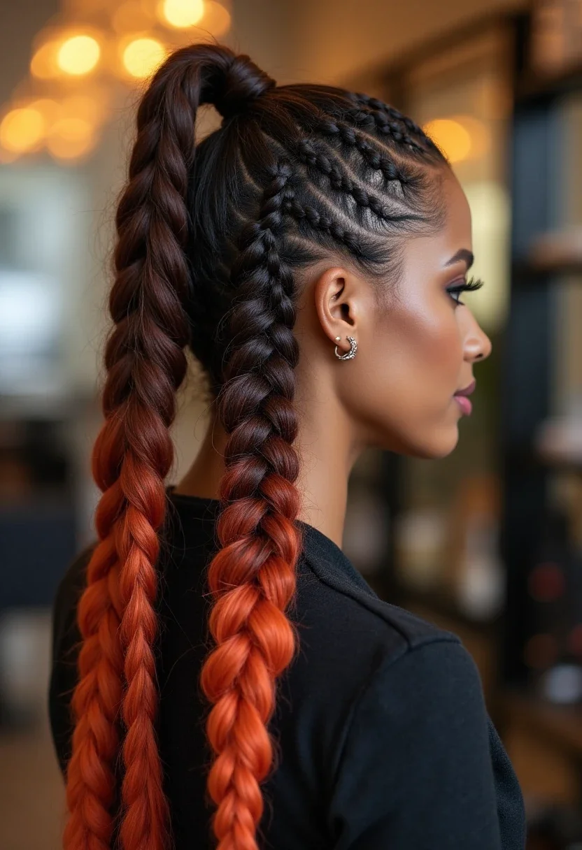 8. Two-Tone Cornrows