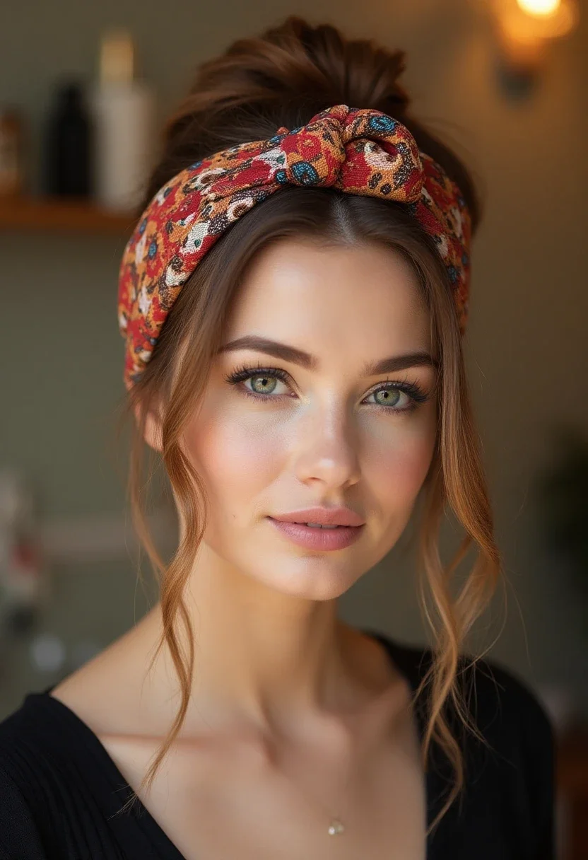 8. Retro Headband Tuck