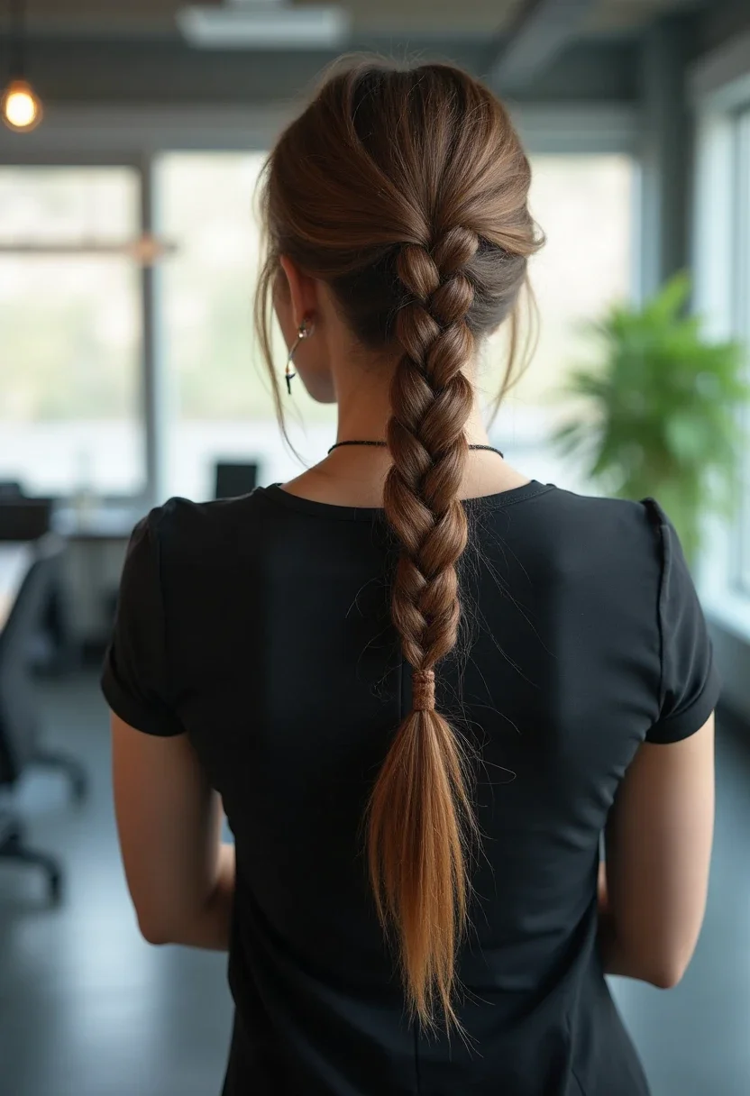8. Twisted Braid Ponytail