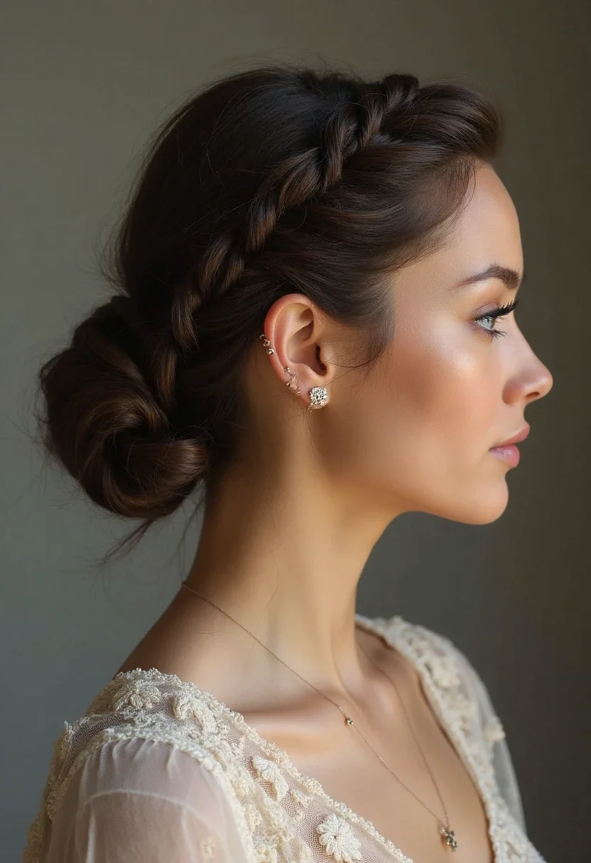 8. Knotless Braids Updo