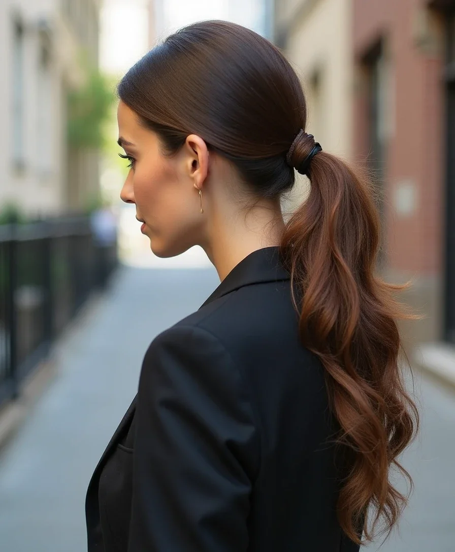 9. Sleek Low Ponytail