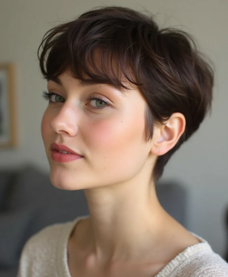 9. Short Fringe Slick Back