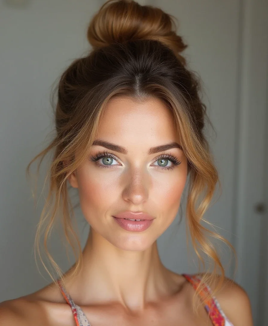 9. Half-Up Top Knot