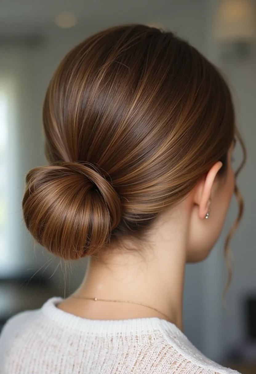 9. Sleek Low Bun