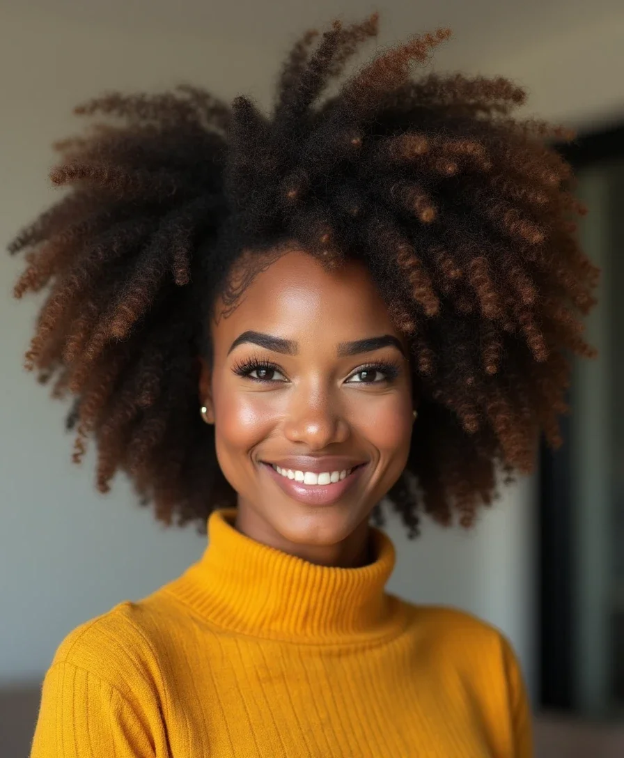 9. Stylish Afro Puffs